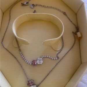 Swarovski set necklace and bracelet jewelry woman